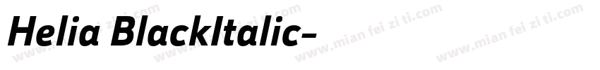 Helia BlackItalic字体转换